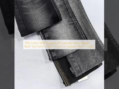 70% Cotton 28% Polyester 2% Spandex Trọng lượng nặng Đen Twill Denim vải 11.2oz cho quần áo - váy bền