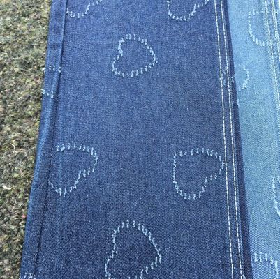 Mua Không kéo dài trọng lượng nặng hình trái tim Mô hình Denim màu xanh lá cây vải 10.6oz online manufacture