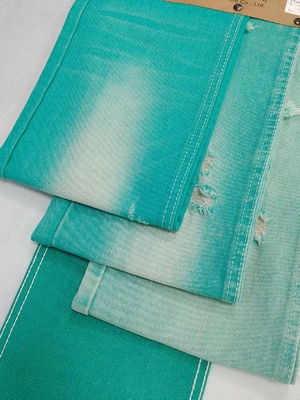 Mua Fancy APPLE GREEN Color Left Twill Style 10.6oz Denim Fabric With 10*7 Construction  JSD3023FG For Jeans online manufacture