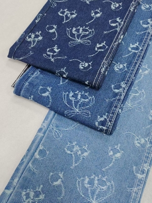 Mua Vải denim cotton 60% in hình anh đào siêu mềm 10.8oz trọng lượng trung bình cho quần jean hoặc váy nữ online manufacture