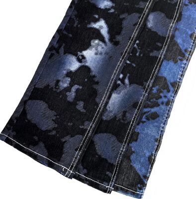 Mua Phong cách Maillard Đen màu đen màu xanh đậm 70%Cotton Thiết kế độc đáo cho quần jean sản xuất trực tuyến