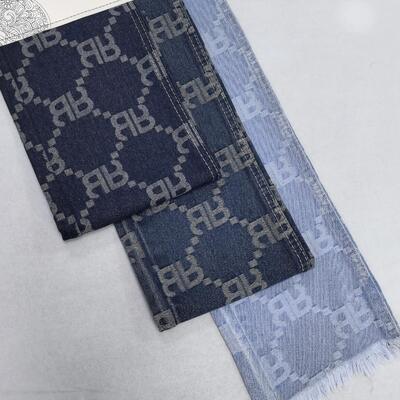 Mua RR Mô hình màu xanh Jacquard giặt vải denim cho người đàn ông quần jean thiết kế đặc biệt trong kho sản xuất trực tuyến