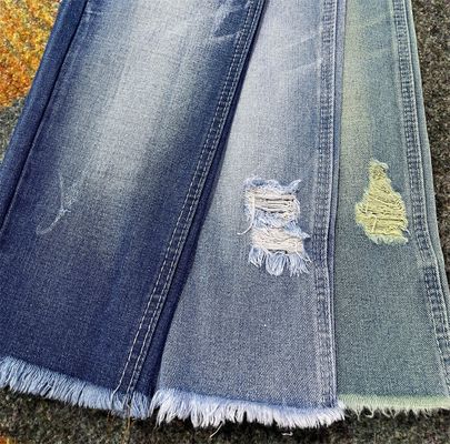 TWILL Style Cotton Polyester DARK INDIGO Denim Fabric Whit 60% Cotton JSD3077 Cho quần jean