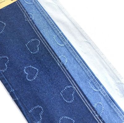 Trái tim in Jacquard Denim vải không đàn hồi Denim 10.6oz cho quần jean độc đáo quần áo JSD3077-01