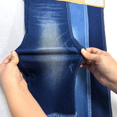 9OZ Răng thẳng Độ đàn hồi Indigo satin denim vải cho phụ nữ chống co lại