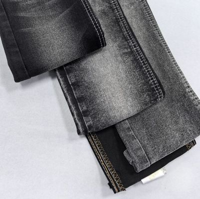 70%C 28%P 2%S Vải Denim hạng nặng cho người đàn ông 11.2OZ Đen