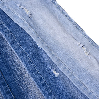 Twill Cotton Polyester Spandex Denim Fabric QY039-4 8.7Oz Cho quần áo