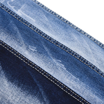 Xanh Mực Cotton Polyester Spandex Stretch Denim Fabric QY040 8.5oz Cho Jeans