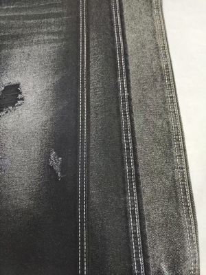 Super mềm trọng lượng bông polyester màu đen denim vải với 180cm chiều rộng đầy đủ JSD3172A 13oz