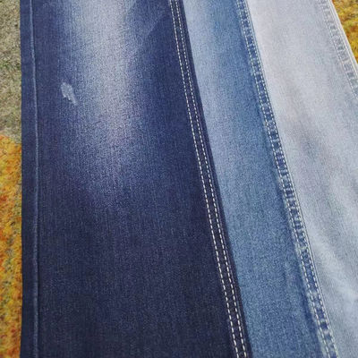 Vải denim xanh co giãn dệt khổ 170cm, 8.2oz, bền và phong cách