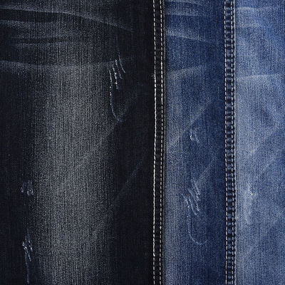 Vải denim xanh đậm co giãn Spandex 9.3 Oz JX767-3 Với độ co rút W 10-11% Và số sợi 8 7.5SB*10/40D 75D
